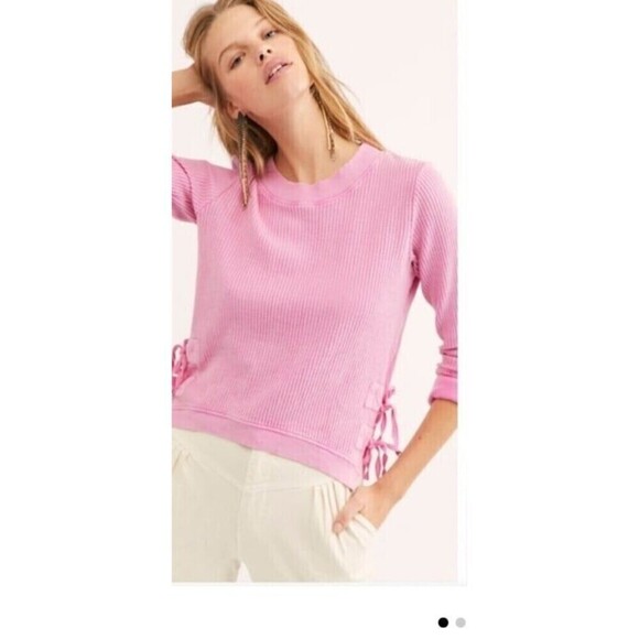 Free People Cropped Interlaken Thermal Top Size Large - Picture 2 of 12